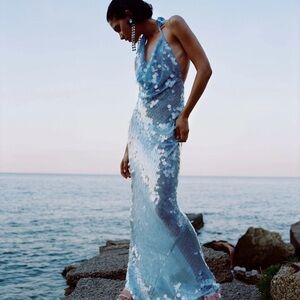 Rat & Boa Blue Sequin Dress